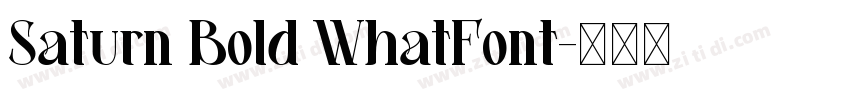 Saturn Bold WhatFont字体转换